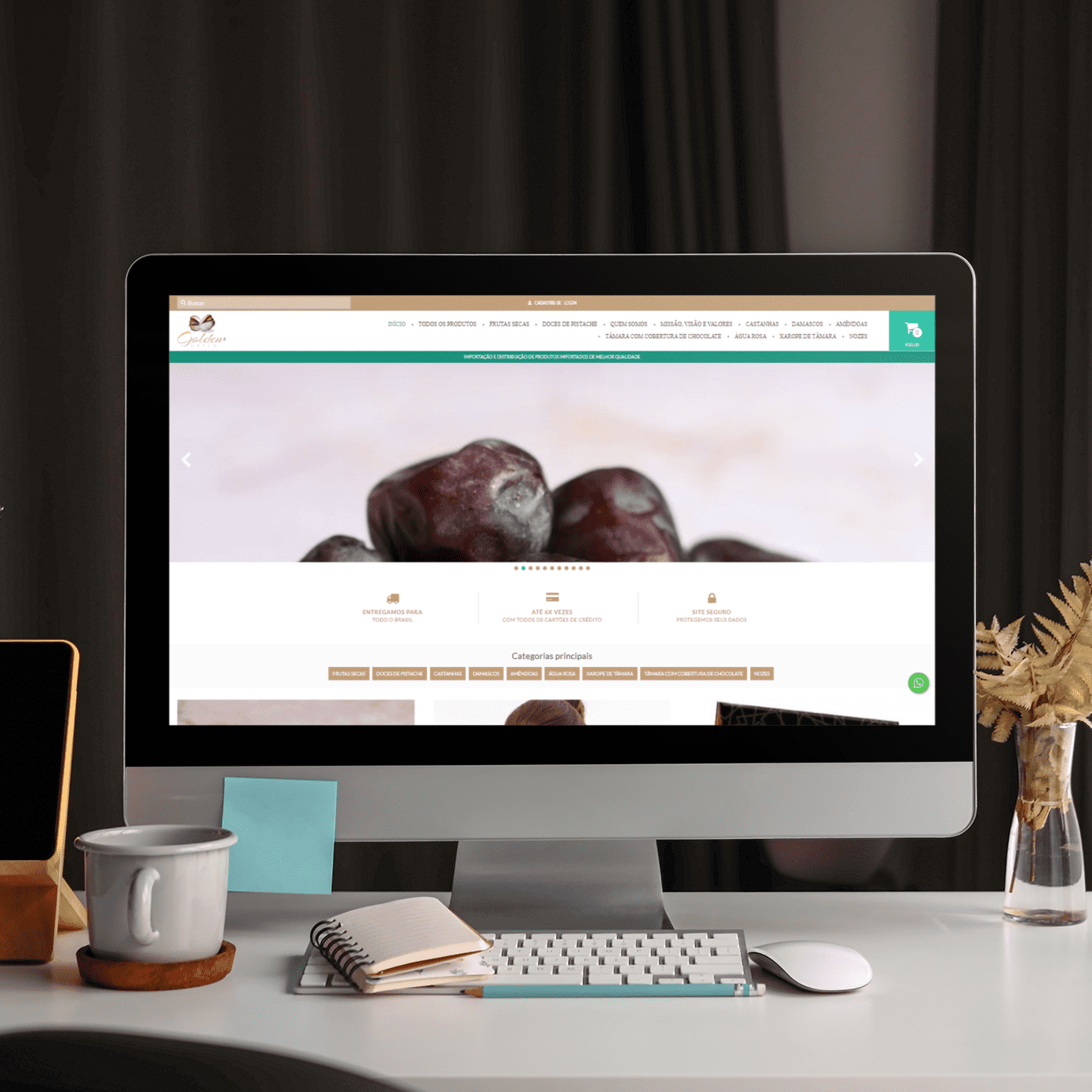 Mockup-loja-golden-green - imagem de Criar Loja Virtual | Desenvolvemos seu E-Commerce | Superix