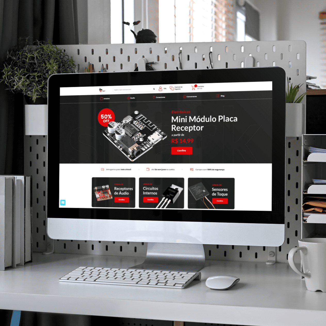 Mockup-loja-shark-import-eletronicos - imagem de Criar Loja Virtual | Desenvolvemos seu E-Commerce | Superix