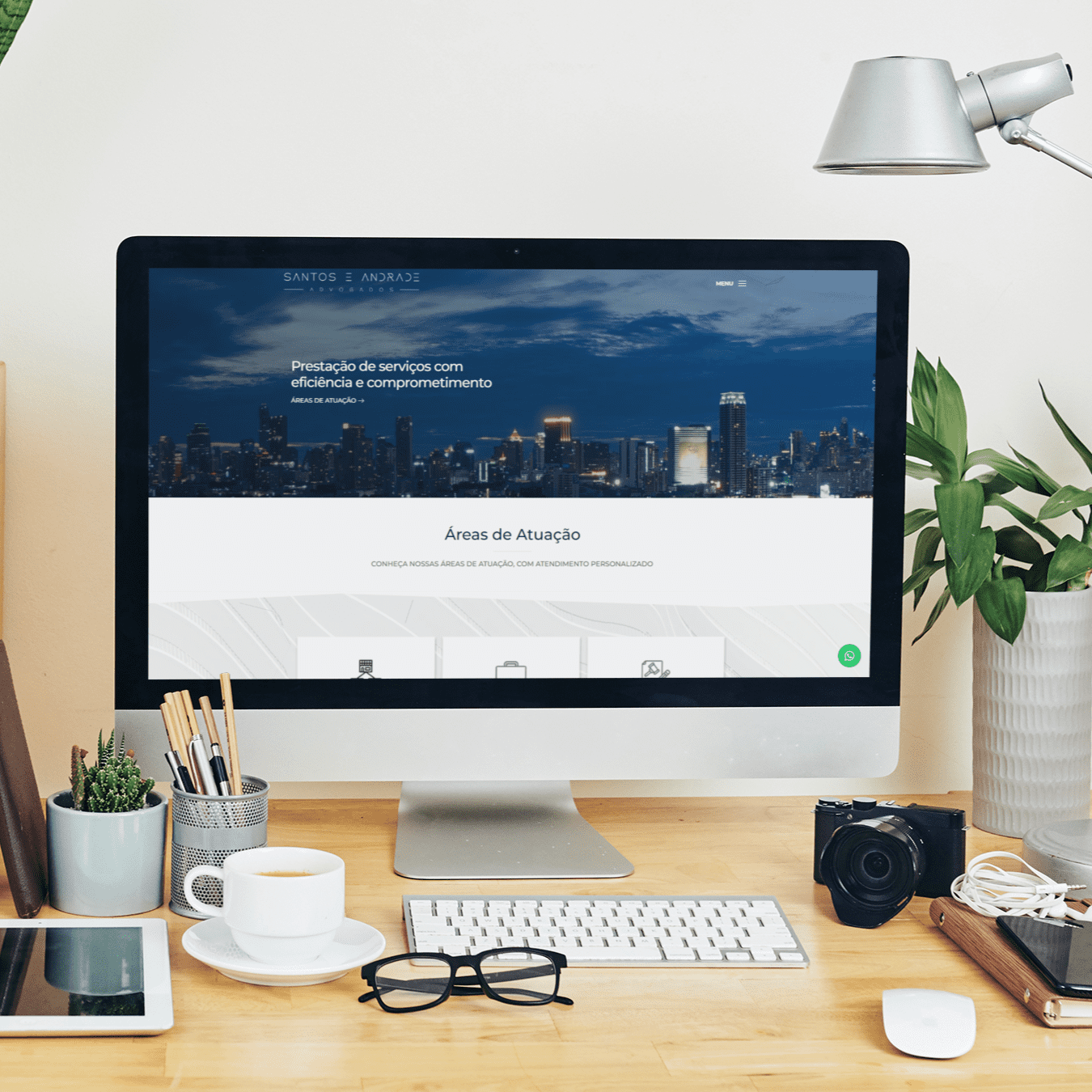 Mockup-Santos-e-Andrade-Advogados - imagem Projeto criado pela Superix: Contabilidade, Advocacia, F. e Direito 