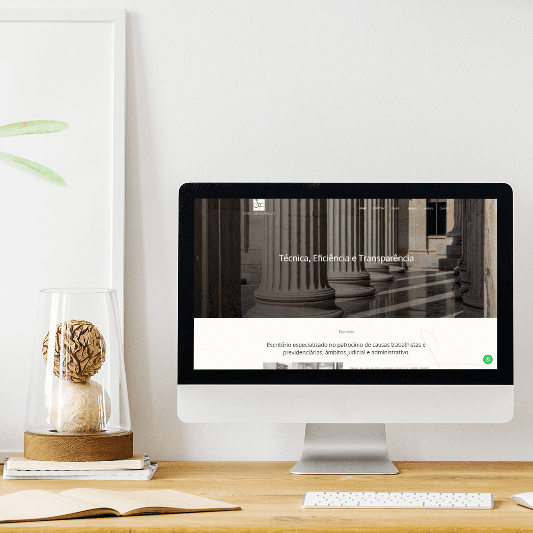 Mockup-Santos-e-Faganello-Advogados - imagem Projeto criado pela Superix: Contabilidade, Advocacia, F. e Direito 