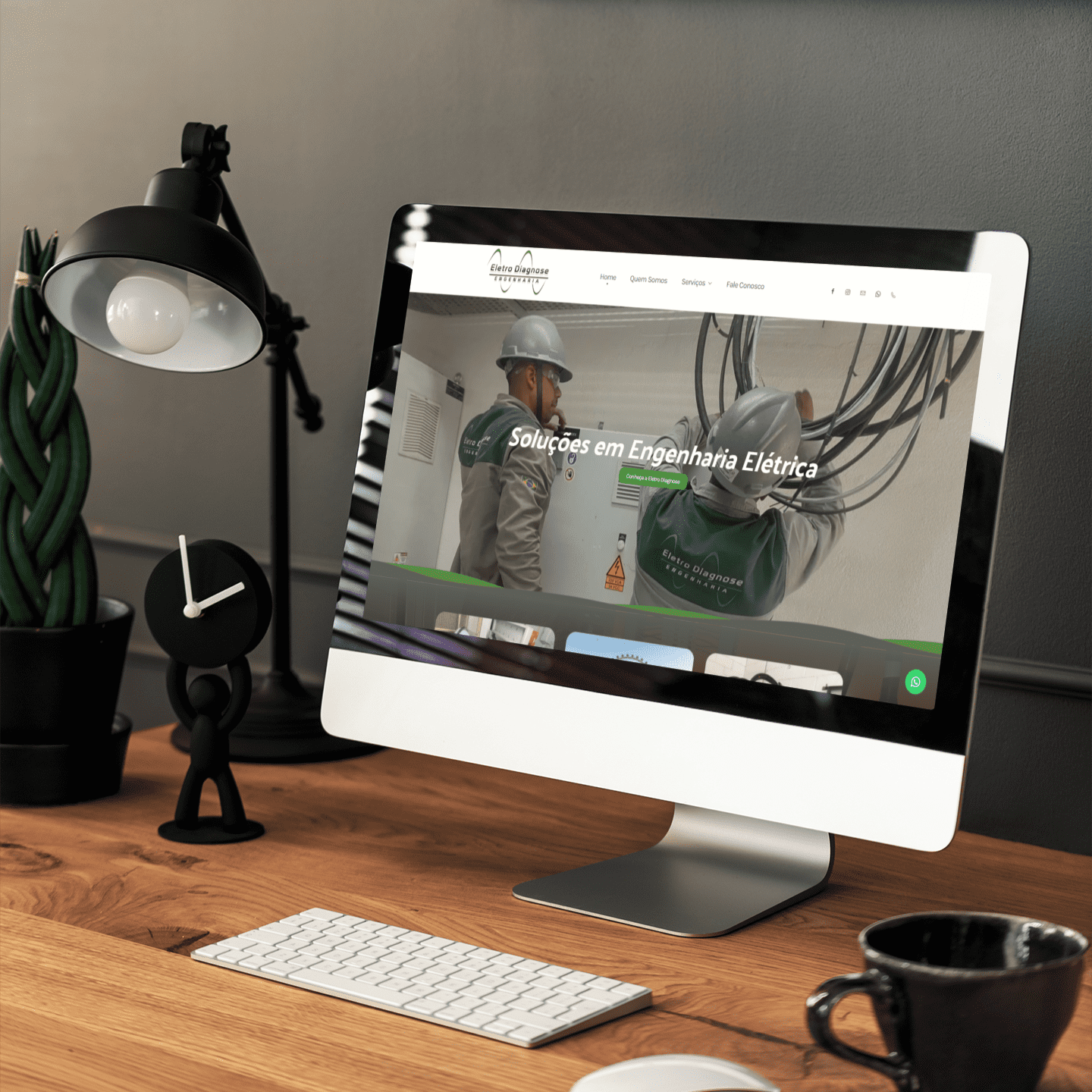 Mockup-Eletro-Diagnose - imagem Cria&ccedil;&atilde;o de sites para Engenharia, Constru&ccedil;&atilde;o Civil 
